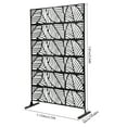 thumbnail image 2 of Miumaeov Modern Black Decorative Wall Metal Fence Free Standing Privacy Screen Outdoor Decorative Panels for Room Hotel Backyard Decoration, 2 of 7