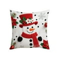 thumbnail image 2 of Fundas de almohada navideñas de 45 x 45 cm, decorativas, de tela suave y con cremallera oculta para decoración del hogar., 2 of 5