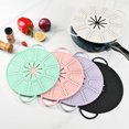 thumbnail image 2 of Hioecau Anti-spill Lid Silicone High Temperature Resistant Reusable Kitchen Cover with Anti-scald Handrails Steam Hole Design Foldable Steamer Rack, 2 of 8
