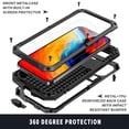 thumbnail image 6 of SaniMore for iPhone 14 Plus 6.7" 2022 Tri-layer Case with Wireless Charging Tempered Glass Screen Protector Hidden Bracket Drop Resistant Heavy Duty Protective Case for iPhone 14 Plus,  Black, 6 of 8