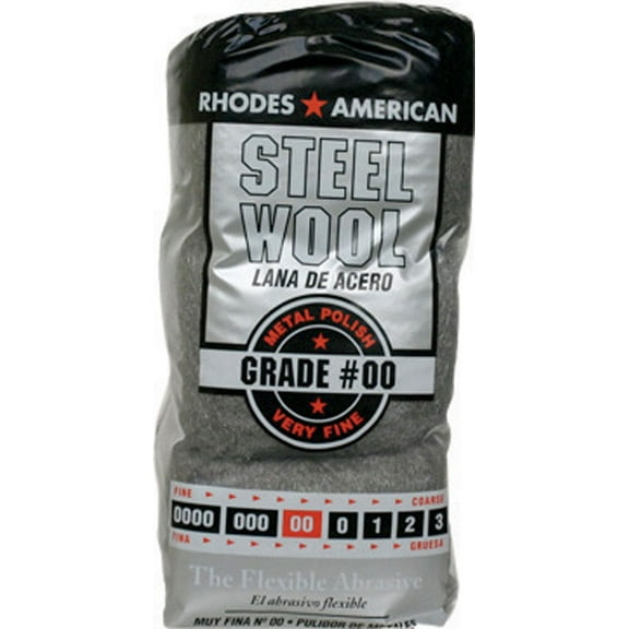 6 Pc, Rhodes American 00 Grade Very Fine Steel Wool Pad 12 Pk