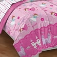 thumbnail image 3 of Dream Factory Magical Princess Ultra Soft Microfiber Girls Comforter Set, Pink, Twin, 3 of 5