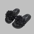thumbnail image 4 of Flat Sandals Women Flower Decoration Solid Color Open Toe Dressy Comfortable Walking Lightweight Summer Cute Sandals, 4 of 6