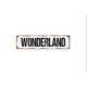 thumbnail image 1 of Letrero de metal con texto en inglés "Wonderland Sign Winter Family Affirmation Love Respect", para puerta o calle rústica, tamaño de placa: 4 x 16 pulgadas, 1 of 4