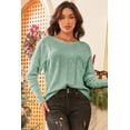 thumbnail image 6 of SHEWIN Womens Sweaters Casual Crewneck Long Batwing Sleeve Pullover Sweater Tops Lightweight Knitted Fall Clothes, 6 of 9