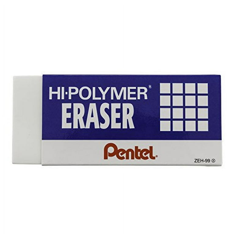 Pentel Hi-Polymer Block Eraser, Super XL White, 1-Pk (ZEH99BP)