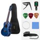 thumbnail image 1 of Ukulele Concert Acústico de 23 Pulgadas en Color Azul, Cuerpo de Madera Contrachapada, Diapasón y Puente de Madera Tecnológica, Afinadores Abiertos, Incluye Accesorios (Color Aleatorio) – Ideal para, 1 of 6