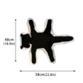 thumbnail image 3 of Fortune Christmas Rug Light Strip Carpet Black Cat Shaped Floor Mat, 3 of 8