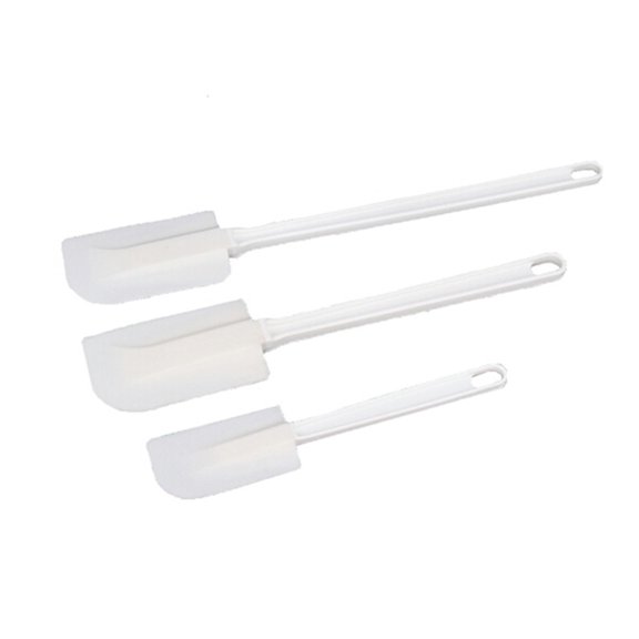 3pcs Cake Spatulas Cream Butter Scraper Icing Smoother Mixing Kitchen Gadget Baking Tool White
