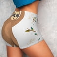 thumbnail image 4 of Lsque Cute Sloth In Yoga Pose Tree Pattern High Waisted Biker Shorts for Women-Tummy Control Fitness Athletic Workout Running Yoga Gym Shorts,Moisture-Wicking-XX-Large, 4 of 9