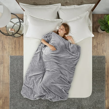 Full Blanket Cover - Mainstays Weighted Throw Blanket with Removable Cover, 15 lbs