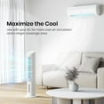 thumbnail image 4 of TOSOT Tower Fan Oscillating 80°, Cooling Fan with 2 Ice Packs, CFM 360m³/h, 3 Speed Quiet Fan with Remote Control, 7 Hours Timer, Humidifiers with Removable 4L Water Tank, Floor Fan for Home Bedroom, 4 of 9