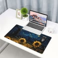thumbnail image 4 of Kdxio Oil Starry Sky Sunflower Print Large Gaming Mouse Pad,Non-Slip Base,Water Resist Keyboard Pad for Gamer,Office & Home,29.5 x 15.8 in, 4 of 6