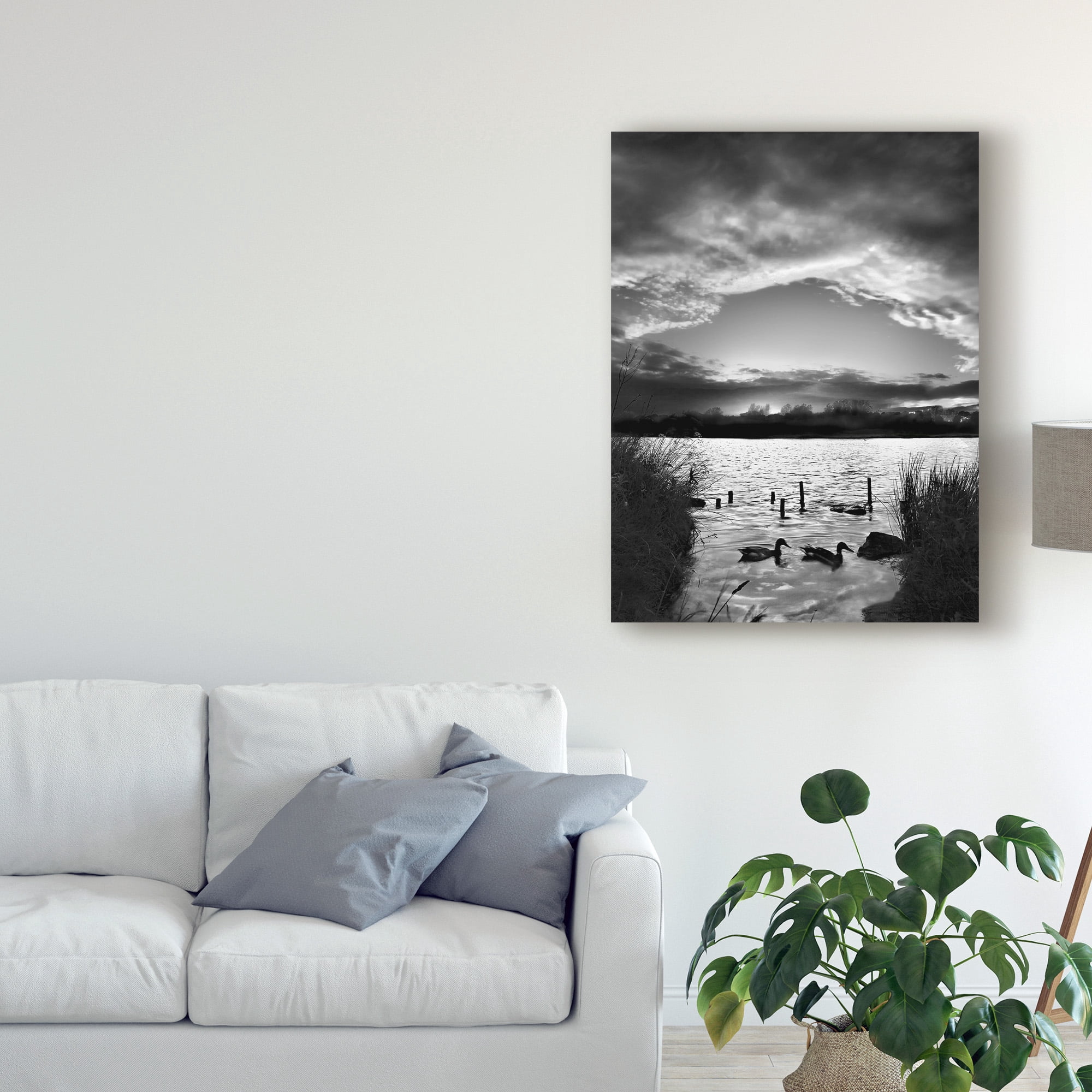 Trademark Fine Art 'Swimming Pool Clouds' Canvas Art by Martin Henson