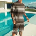 thumbnail image 1 of NTACZA Ensemble de 2 Pcs Chemise et Short pour Hommes, Manches Courtes, Survêtements Graphiques Col Rond 3TG, 1 of 5