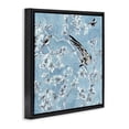 thumbnail image 3 of Stupell Industries Minted Serenity Bird Branches Animals Painting Black Floater Framed Canvas Art Print Wall Art, 18 x 18, 3 of 9