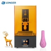 LONGER Orange 10 UV LCD Resin Printer Photocuring 3D Printer with 2.8 Inch Full Color Touchscreen Off-line Print Fast Slicing Smart Support High Temperature Warning 3.86in(L)*2.17in(W)*5.51in(H) Print
