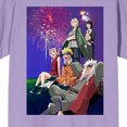 thumbnail image 2 of Naruto Classic Firecracker Group Art Crew Neck Short Sleeve Purple Haze Women's T-shirt-Medium, 2 of 3