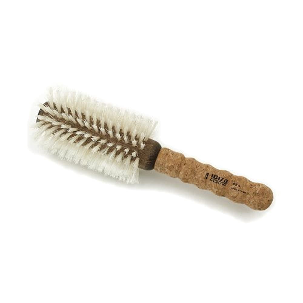 B4 Blonde Boar Round Brush with Extended Cork Handle, 18 Rows