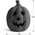 thumbnail image 4 of Clearance! Halloween Decorations - Fall Decor - 5.9in Black Handmade Terracotta Jack O Lantern Pumpkin - Indoor Gothic Festival House Centerpiece Decoration for Table Garden Living Room Mantel, 4 of 5