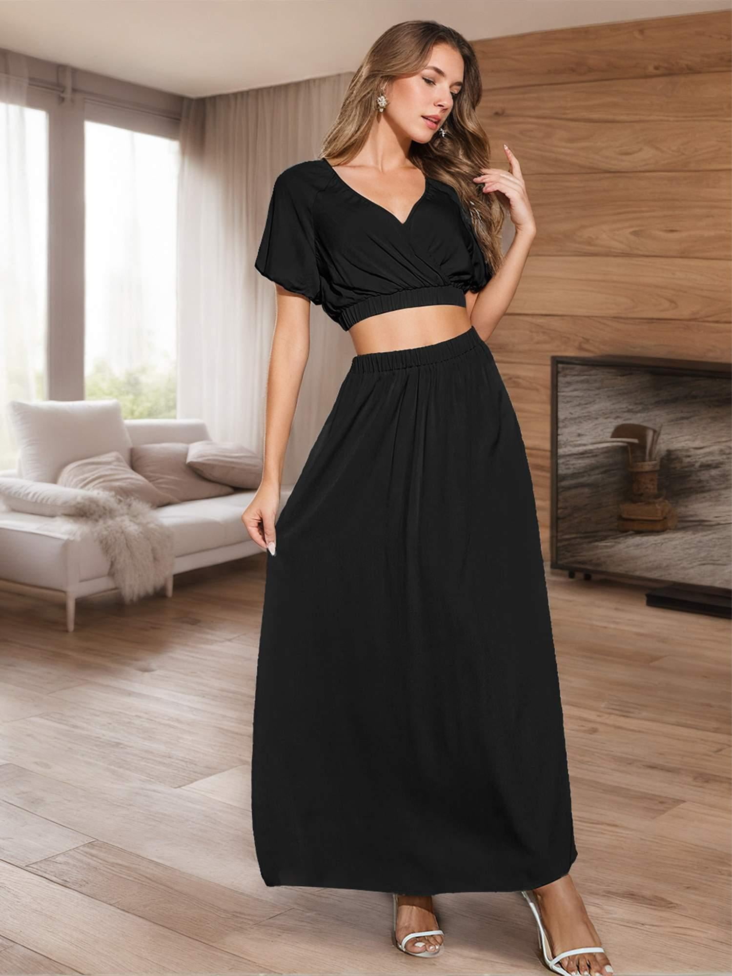 Crop Top Black Formal Skirt And Top Maxi Skirt Black Shorts And