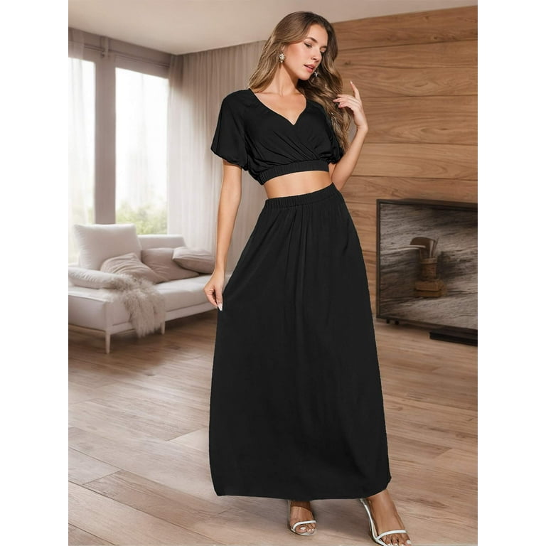 Crop Top Black Formal Skirt And Top Maxi Skirt Black Shorts And