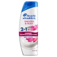 thumbnail image 2 of (6 pack) Head and Shoulders Smooth and Silky 2 in 1 Dandruff Shampoo and Conditioner, Frizz Control, Fresh Floral Scent, Color Safe, 12.5 oz, 2 of 13