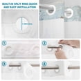 thumbnail image 4 of No Hook Shower Curtain, Spring Floral Shower Curtains for Bathroom with See Through Top Window, Vintage Tulips Flower Butterfly Retro Wood Blue Waterproof & Washable Bath Curtain Small Stall 36"x78", 4 of 9