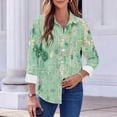 thumbnail image 6 of Women's Long Sleeve Collared Button Down Casual Printed Shirt Blouse for Everyday Fashion, 6 of 6