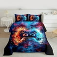 thumbnail image 2 of jejeloiu Gamer Gaming Full Size Comforter Sets,Modern Video Game Bedding Comforter Set,Ombre Cartoon Gamepad Bedding Sets For Kid Boy,Lightweight Room Decorative Reversible,3 Pieces, 2 of 8