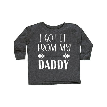 

Inktastic I Got It From My Daddy Gift Toddler Boy or Toddler Girl Long Sleeve T-Shirt