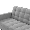 thumbnail image 5 of Aukfa 74" Square Arm Futon Convertible Sofa Bed for Home Office, Button-Tufted Back, Gray, 5 of 10