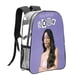 thumbnail image 1 of Olivia Rodrigo Mochila transparente temática, resistente y duradera, bolsa see-through para trabajo, deporte, universidad y viaje, 31 × 43 cm, 1 of 6