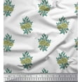 thumbnail image 1 of Soimoi Polyester Crepe Fabric Leaves & Floral Block Print Fabric by The Yard 52 Inch Wide, 1 of 3