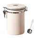 thumbnail image 2 of Utensilios de almacenamiento para granos de café con cuchara de acero Tanque de almacenamiento hermético para blanco 1.8L, 2 of 9