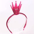 thumbnail image 1 of Diadema de cuero color rosa cebolla con corona dulce y linda para niña J, popular y fresca, ligera y fácil de usar, 1 of 6