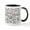 White/Black Inside, variant on CafePress - Whimsical Cartoon Cat Pattern Mug - 11 oz Ceramic Mug - Novelty Coffee Tea Cup