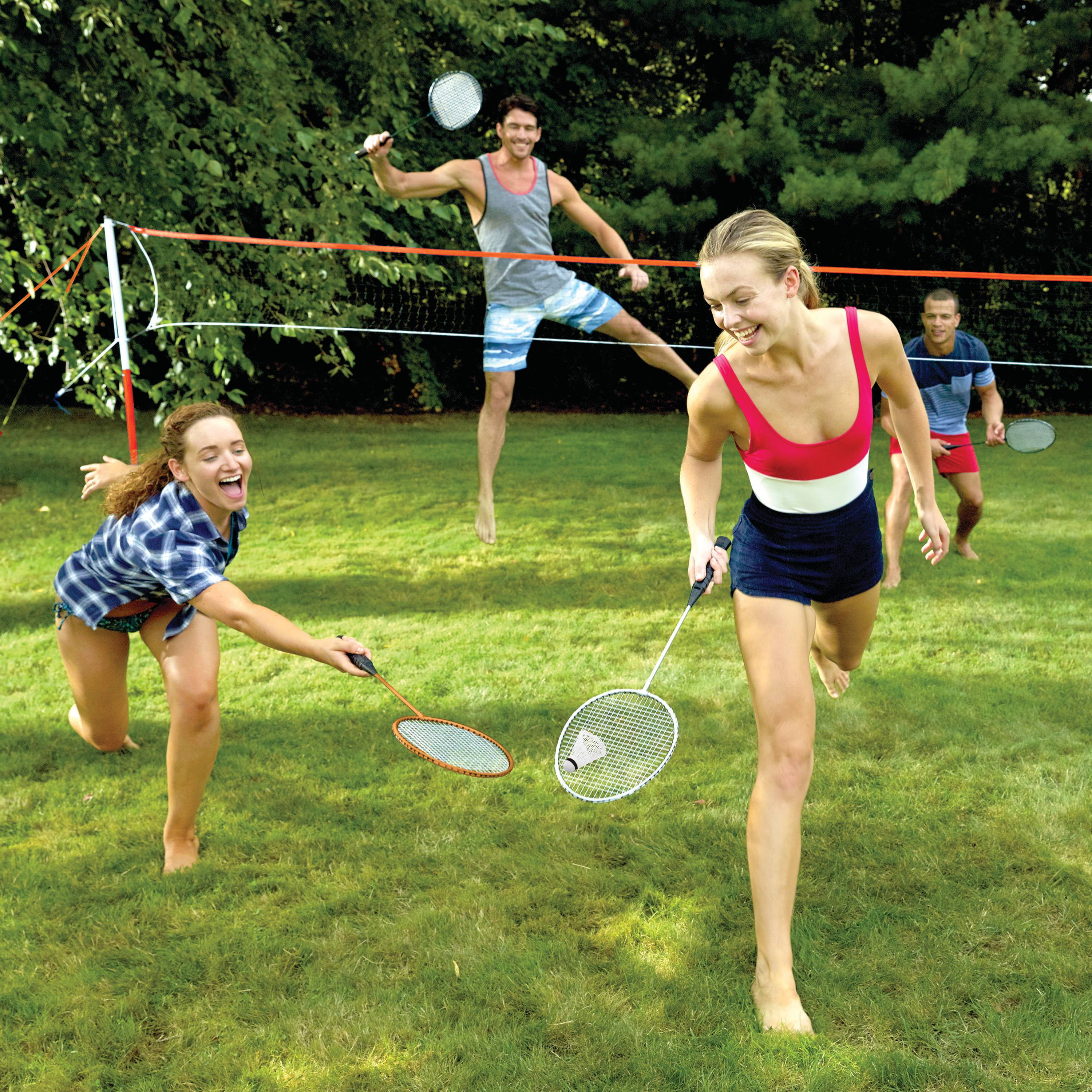 Beach Badminton Game – With 2 LED & 2 Standard Birdies – KOVOT