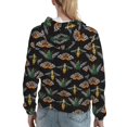 thumbnail image 7 of Daiia Wasp Cockchafer Butterfly Pattern Women's Fashion Hoodies & Sweatshirts with Kangaroo Pocket Hooded Sweatshirt with Eye-catching Drawstrings-Small, 7 of 7