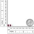 thumbnail image 6 of Gem Stone King 10K White Gold Red Ruby Stud Earrings for Women Men (1.20 Cttw, Gemstone July Birthstone, Oval 6X4MM), 6 of 6