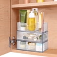 thumbnail image 3 of Makeup Organizer with Drawers 3 Layer Cosmetic Display Case with Detachable Divider Stable Cosmetic Storage Box with Non-Slip Pad Clear Vanity Storage Organizer for Home Bedroom Bathroom, 3 of 10