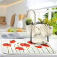 thumbnail image 5 of Dish Drying Mat Red Poppy Flower Kitchen Dish Pads Super Absorbent Microfiber Dish Drying Rack Pads Safe Heat-resistant Kitchen Counter Mat,16x18 Inch, 5 of 7