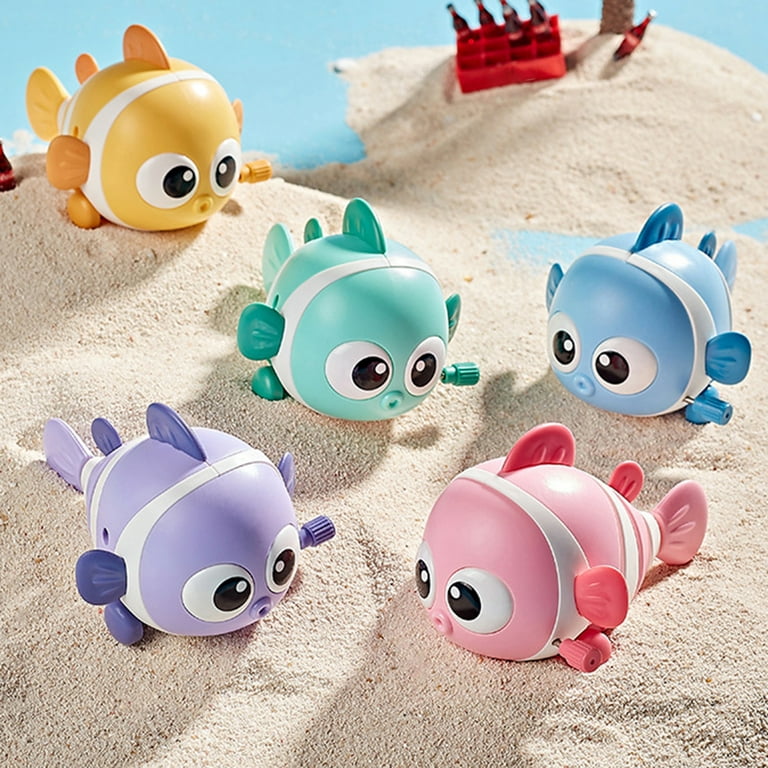 3pcs Wind-up Bath Fishing Games Magnetic Clockwork Toy Funny Water