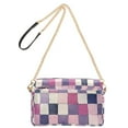thumbnail image 2 of FORMRS Women Crossbody Purse with Chain Strap Vegan Leather Shoulder Handbag, Pink and Purple Plaid Pattern, 2 of 7