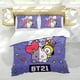 thumbnail image 5 of BT21 Conjunto de sábanas temático, trío de piezas, cómodo y amigable con la piel, diseño único, regalo de decoración para el hogar para familiares, amigos y fans,140cm *210cm, 5 of 6