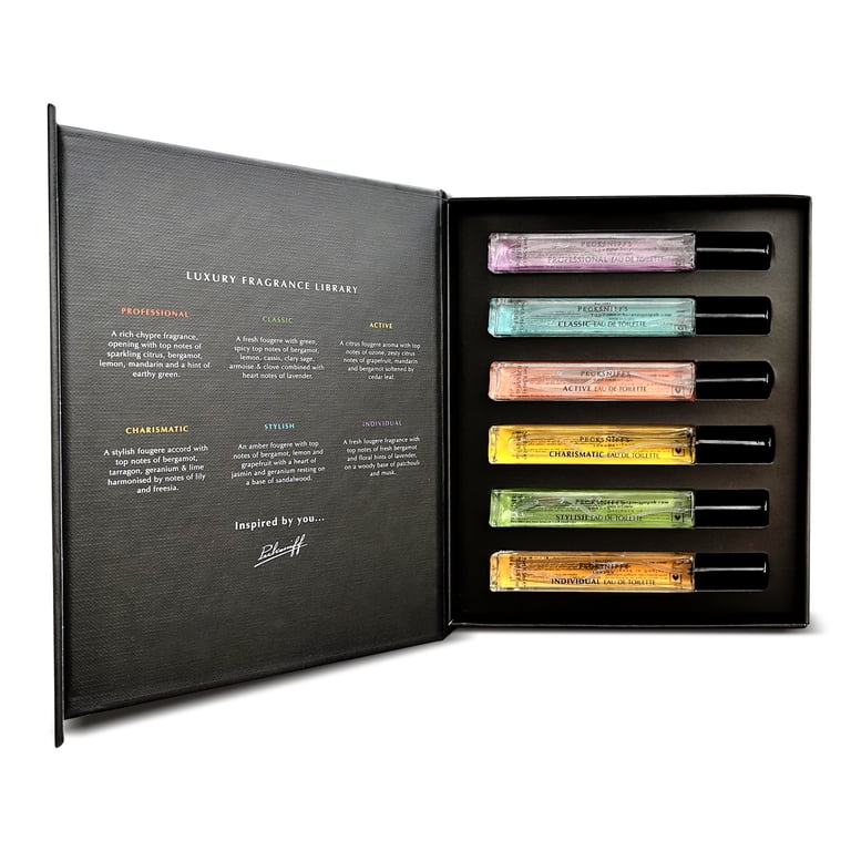 Pecksniff's Men's Fine Fragrance Gift Set – 6x10ml Eau de Toilette