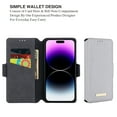 thumbnail image 3 of Mantto Flip Cover Wallet Case Designed for iPhone 13 Pro Max with Cash Card Holder, Kickstand, Magnetic Closure - Full Protection/Scratchproof - for Apple iPhone 13 Pro Max 6.7 inch,Gray, 3 of 3