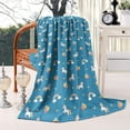 thumbnail image 2 of Blue Cartoon Unicorn Rainbow Cloud Star Balloon Blanket,Comfortable Soft Lamb Wool Throw Blanket,All Season,Warm Lightweight Blankets for Sofa Bed Couch Living Room Chair,40"x50", 2 of 4