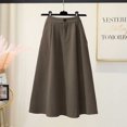 thumbnail image 2 of EDFBUYKRS Female Skirts Fall Maxi Skirts for Women 2026 Warm Blend A Line Skirt for Mid Length High Waist Flared Casual Winter Fall Fashion Versatile Comfortable Outfit, 2 of 8