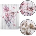 thumbnail image 6 of Aesthetic Floral Wall Art Pink Flower with Butterfly Canvas Wall Art for Bathroom Rustic Plant Wood Framed Painting Prints Wall Decor for Living Room Bedroom Dorm,12Wx16L inches, 6 of 6